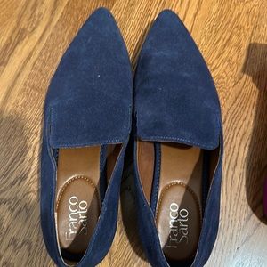 Franco Sarto Blue Suede Loafers